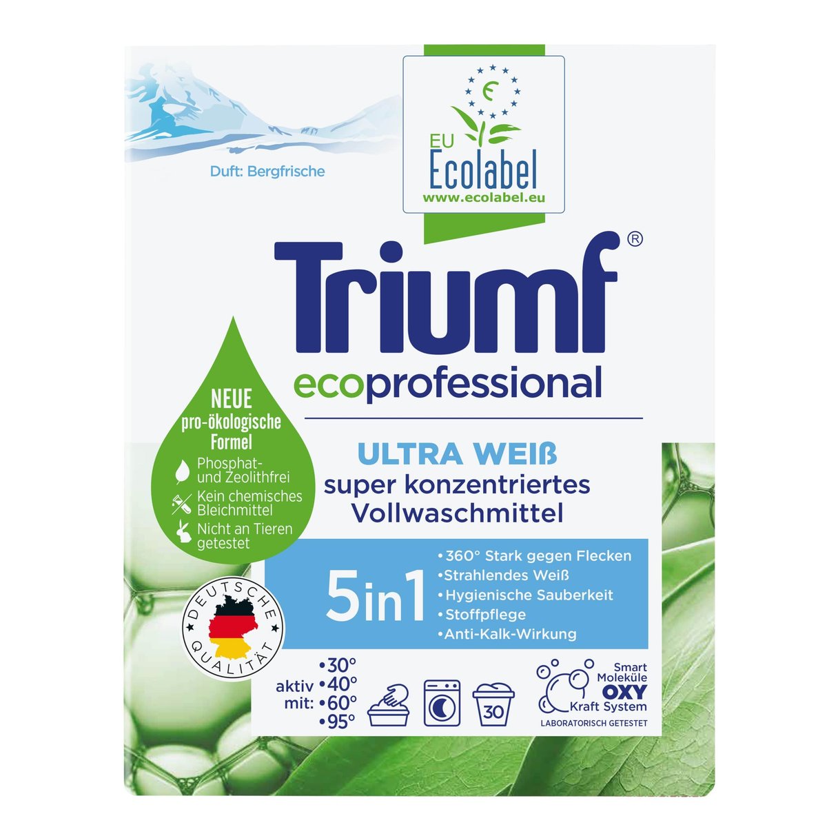 Organic White Laundry Powder TRIUMF White 30 washes 1.8 kg