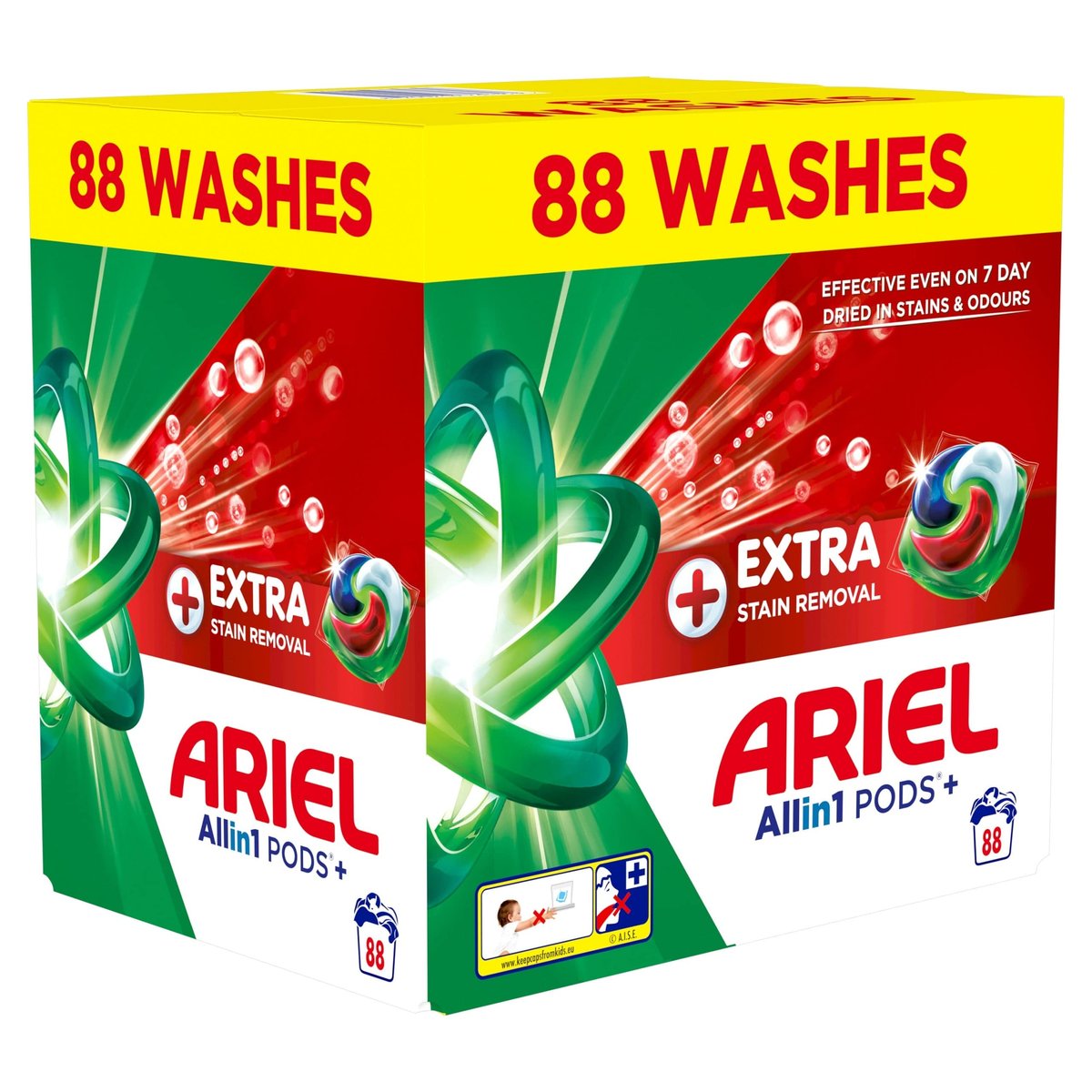 ARIEL Pods all-in-1 Extra Clean Laundry Capsules (88 washes) 2x 44 pcs