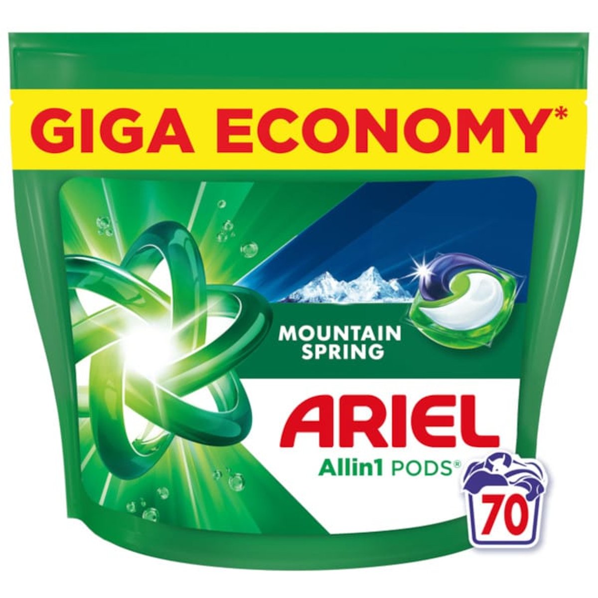 Washing Capsules ARIEL all-in-1 Mountain Spring + Color 2x 70 pcs