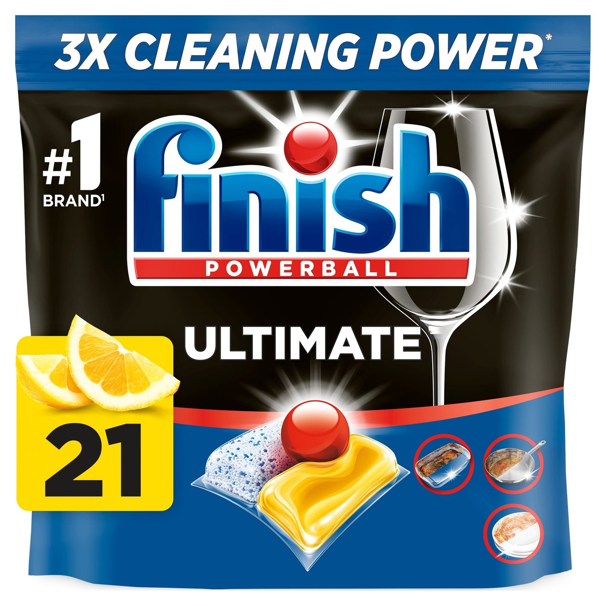 Finish Ultimate All-in-1 Tablets Lemon 21 pcs