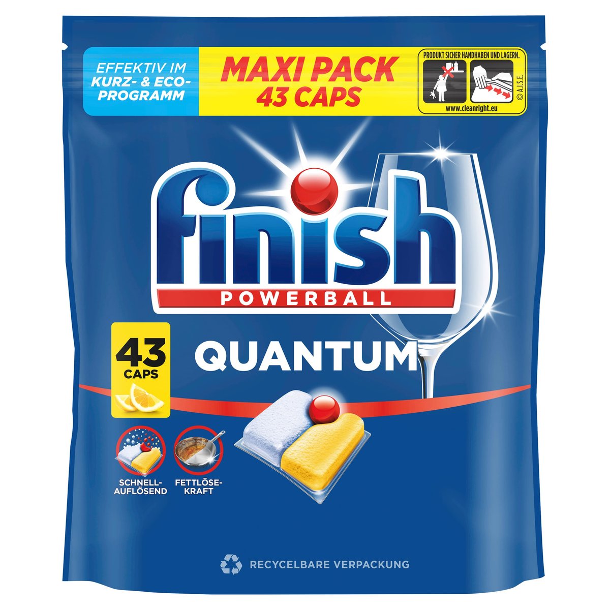 Finish Quantum Maxipack Citrus 43 pcs