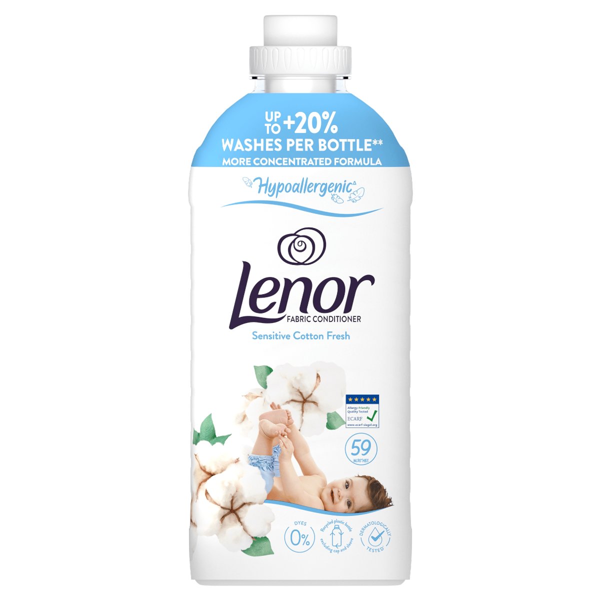 Fabric Softener LENOR Sensitive Hypoallergenic 59 washes 1.239 l