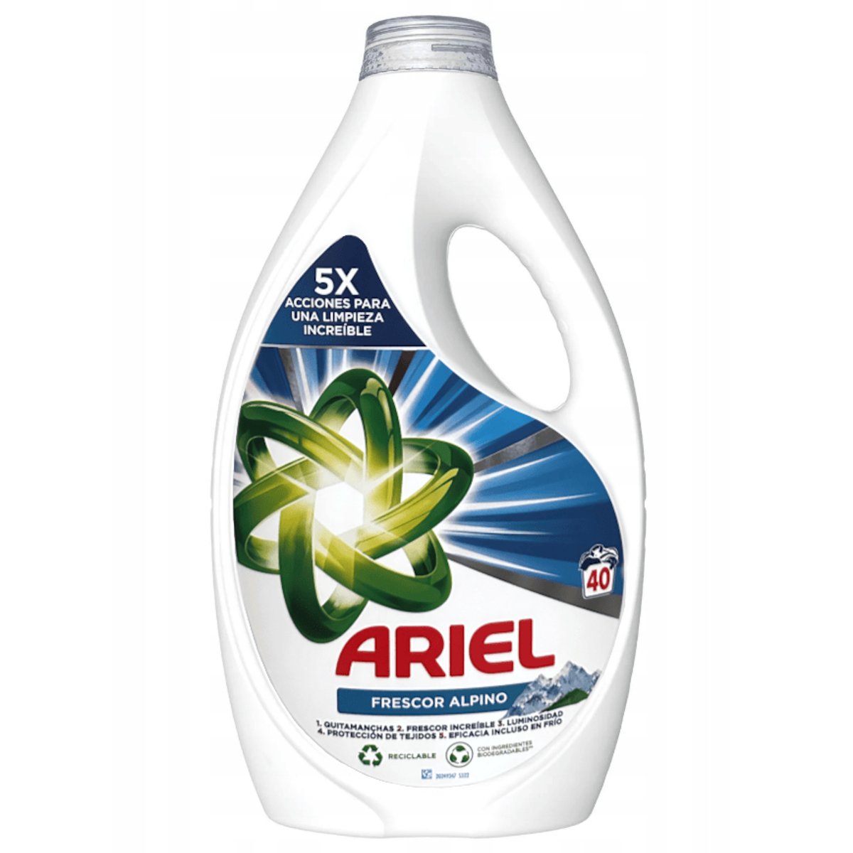ARIEL Alpine Fresh Laundry Gel 40 washes 2 l