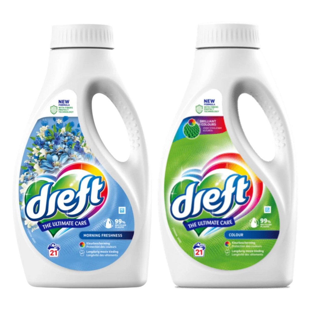 Washing Liquid DREFT Scent Mix for colours 21 washes 2x 945 ml