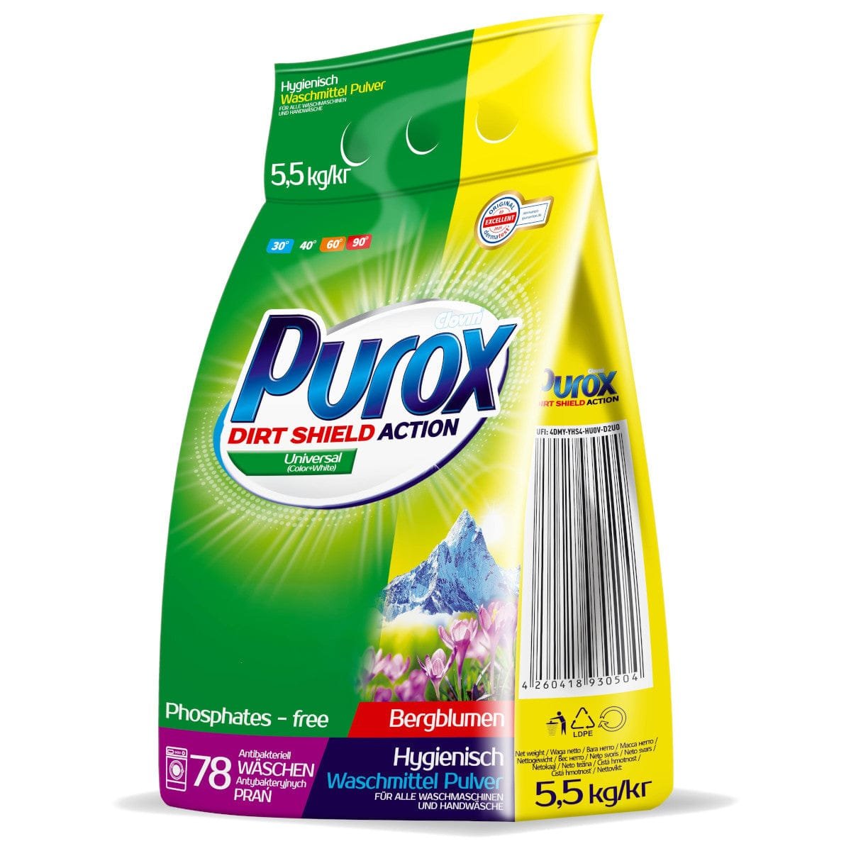 Washing Powder PUROX Universal 78 washes 5.5 kg